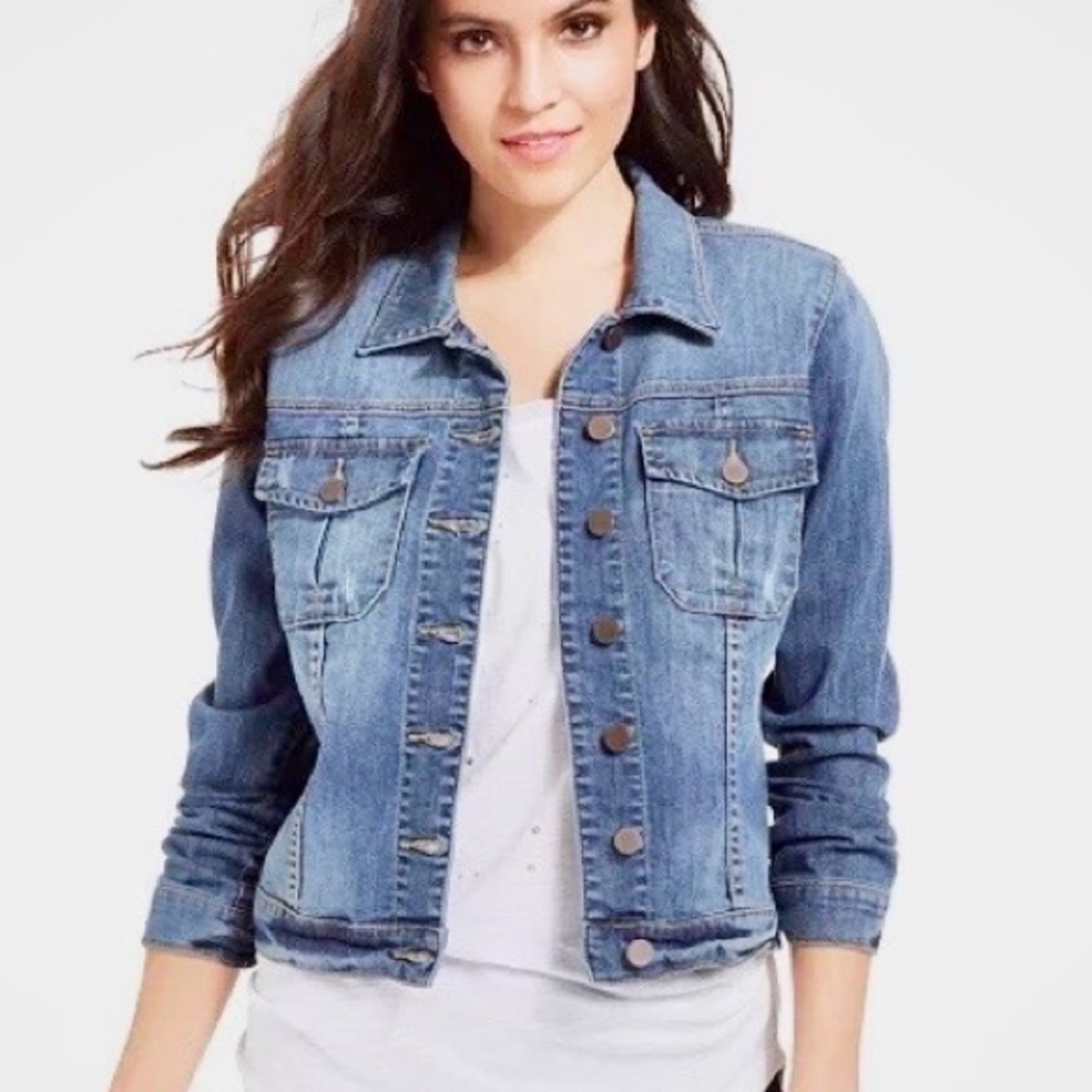 Kut from the Kloth Light Blue Denim Jean Jacket